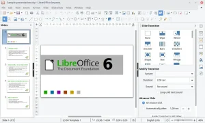 Libreoffice presentation screenshot - How to Install LibreOffice on Ubuntu 26.04 - Complete Guide