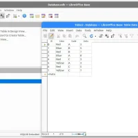 Libreoffice database tables example
