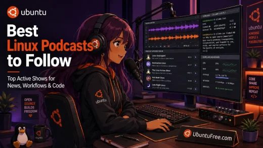 Top linux podcasts cover - Best Linux Podcasts to Follow - News, Ubuntu, AI & Systems