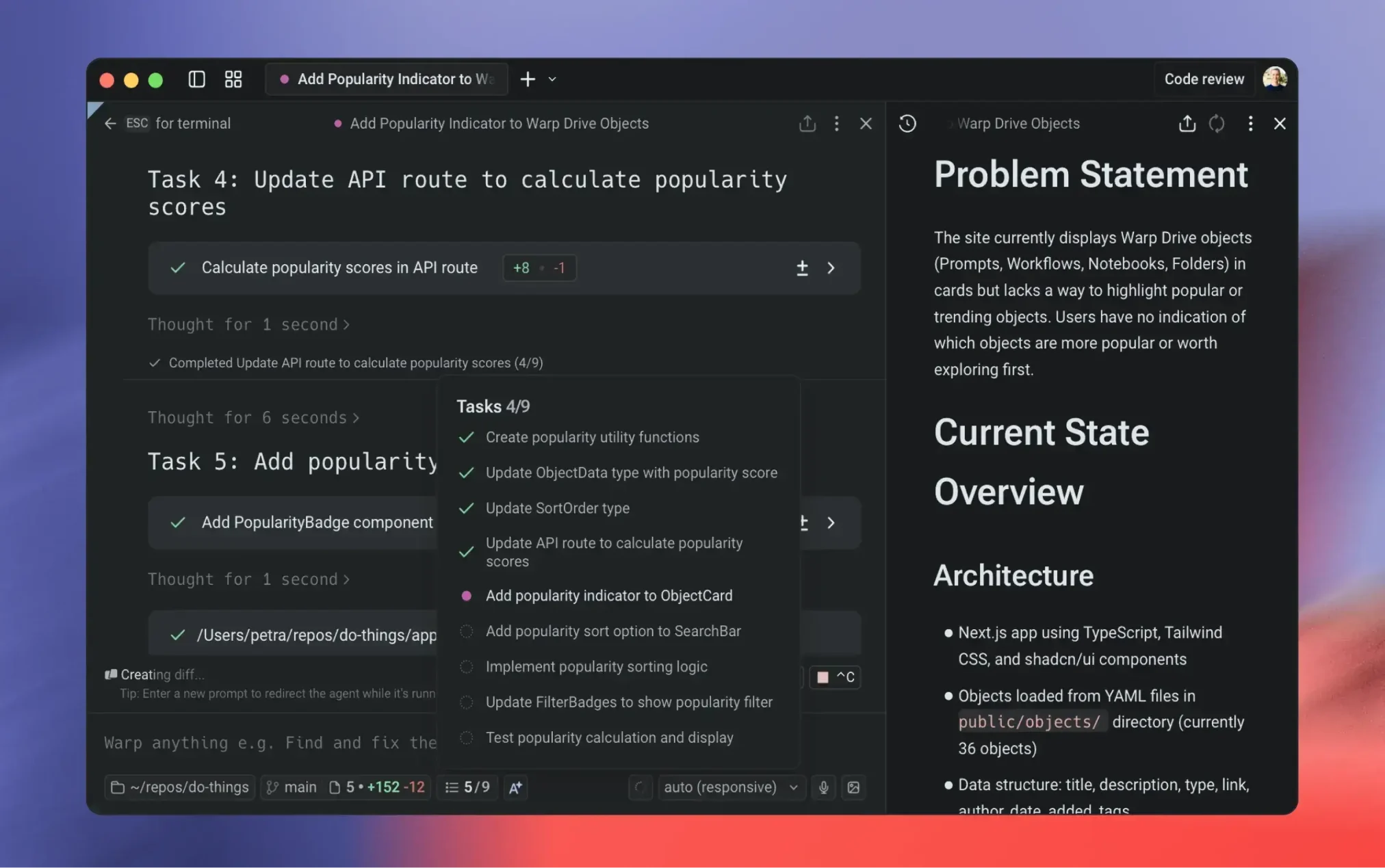 Warp ai terminal screenshot - 19 Best Terminal Emulators for Ubuntu: Classic, Modern and AI Picks