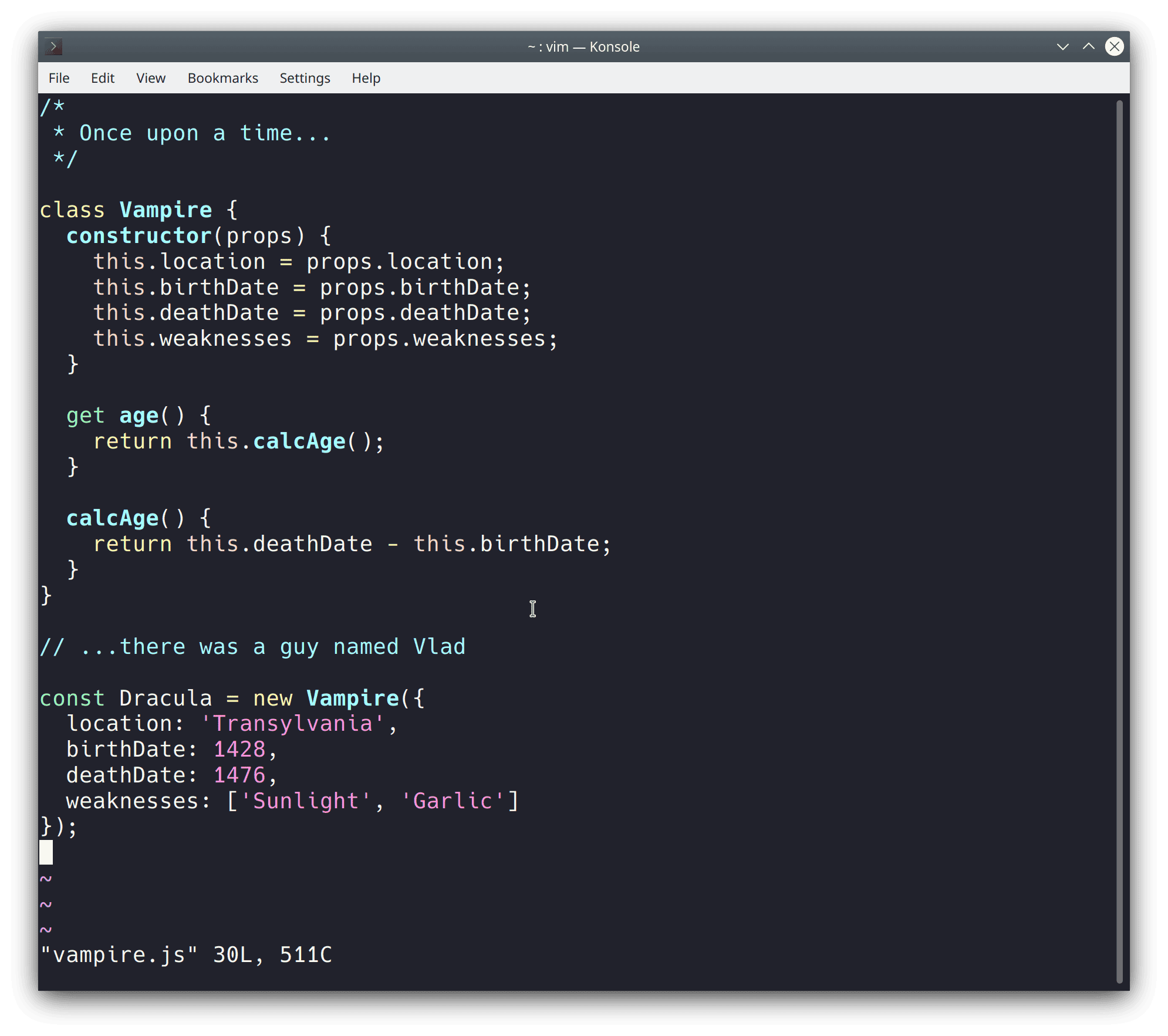 Konsole terminal emulator on KDE desktop