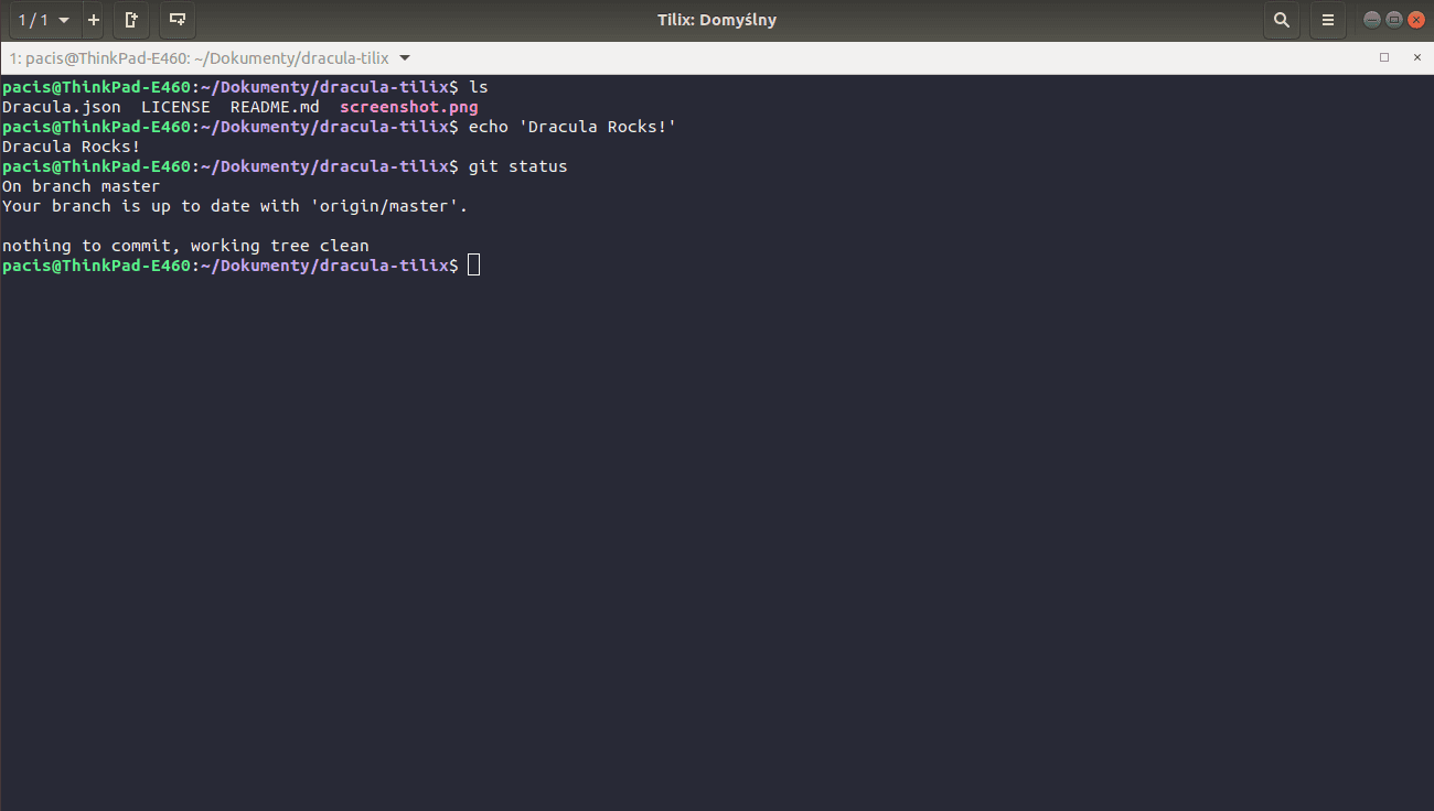 Tilix tiling terminal with custom sidebar layout