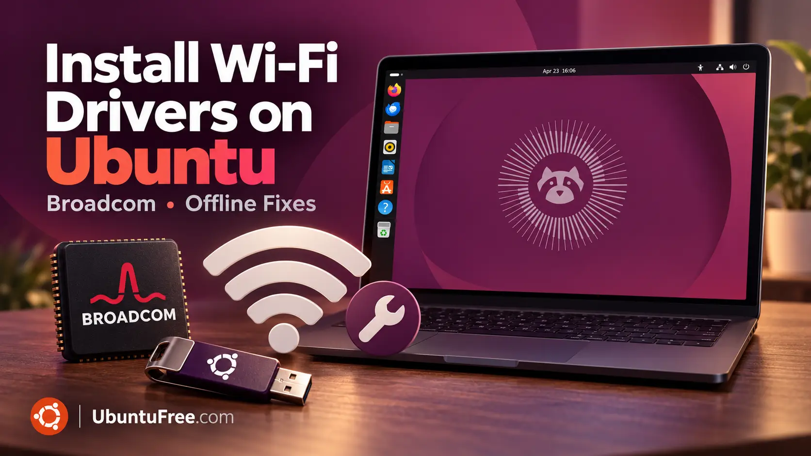 Cover art wifi drivers - How to Install Wi-Fi Drivers on Ubuntu 26.04 - Broadcom, Offline & Fixes