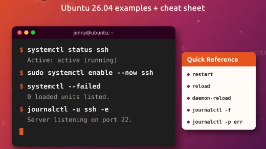 Systemctl and journalctl commands in Ubuntu cover