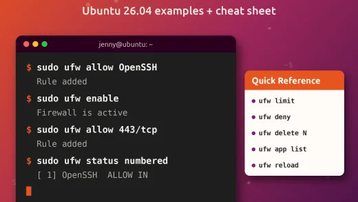 UFW firewall commands in Ubuntu cover